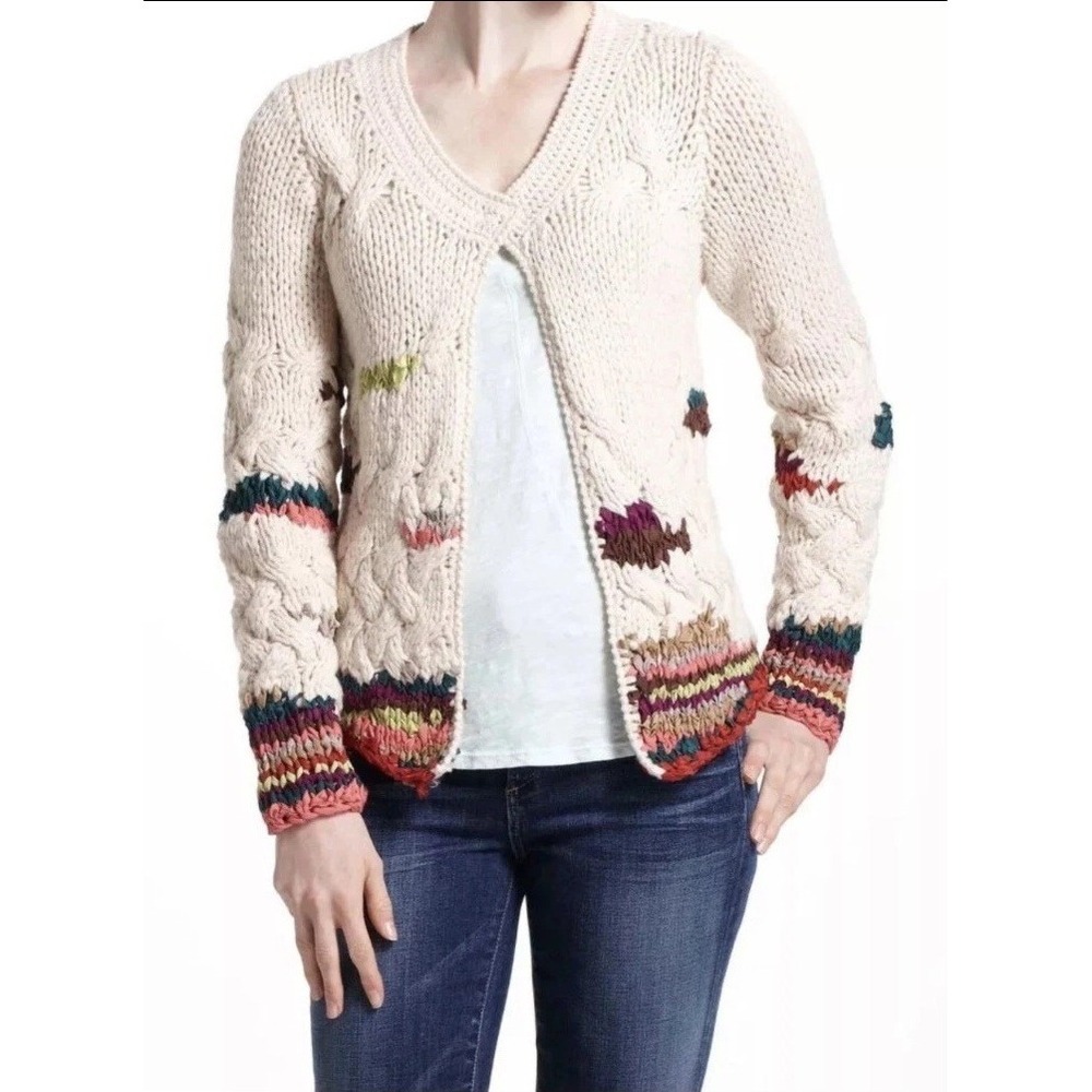 Charlie Robin Anthropologie Cardigan Womens S Cloud Knit Alpaca Cottagecore